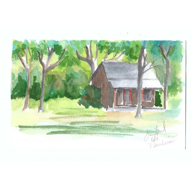 2011 watercolor of Bernheim Arboretum in Kentucky. Signed illegibly and date June 2011 lower right. Combined shipping...