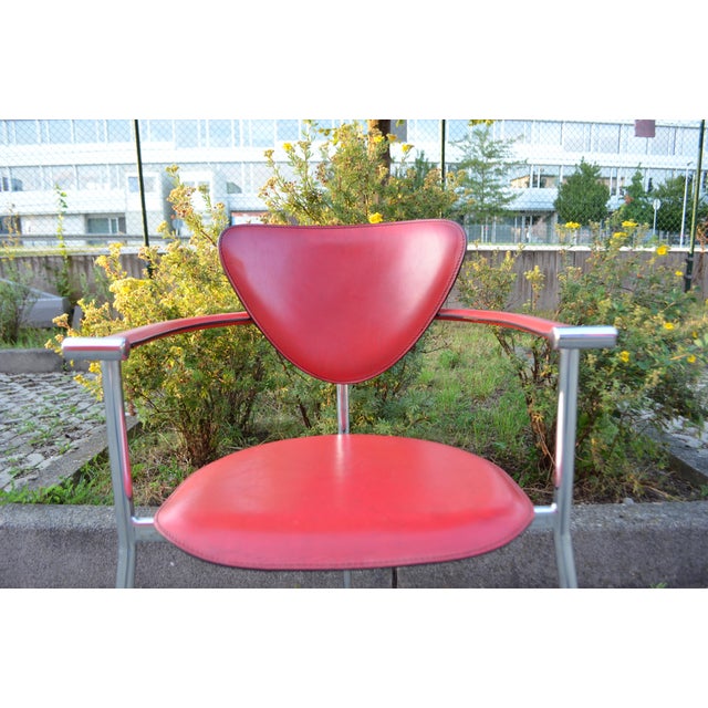 Italian Modern Red Model Marylin Dining Chair by Arrben, 1980s For Sale - Image 6 of 18