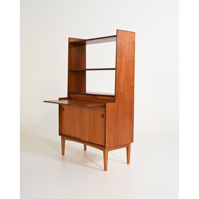 Vintage Bookcase with Pull-Out Desk by Bräntorps, 1960s For Sale - Image 3 of 12