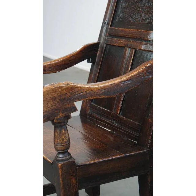 Antique Wainscot Chair in Oak, 1600s For Sale - Image 13 of 18