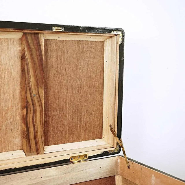 Brown Oriental Carved Wooden Chest For Sale - Image 8 of 14