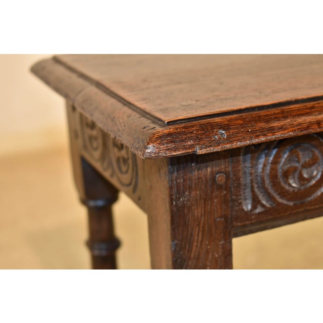 Brown 18th Century English Oak Joint Stool For Sale - Image 8 of 11