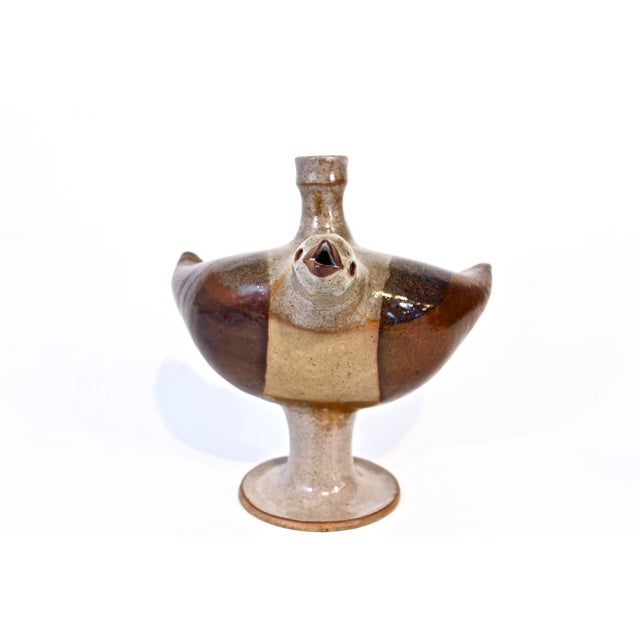 Robert Maxwell 1970's June Jordan Ceramic Bird Vase For Sale - Image 4 of 9
