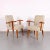 Set of Mid-Century Oak & Upholstery Armchairs For Sale - Image 4 of 4