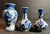 Shabby Chic Vintage Group of Three Small Blue & White Delft Pottery Bud Vases For Sale - Image 3 of 11
