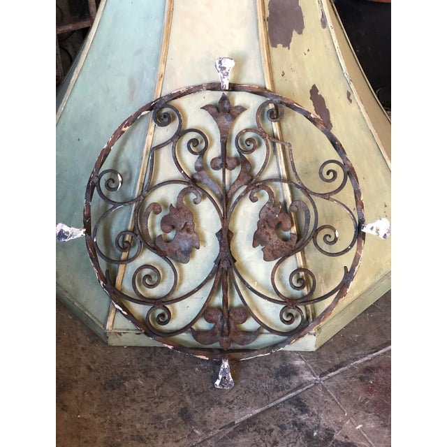 1920’s Spindled Iron Spanish Window Grid With Faces For Sale - Image 9 of 13