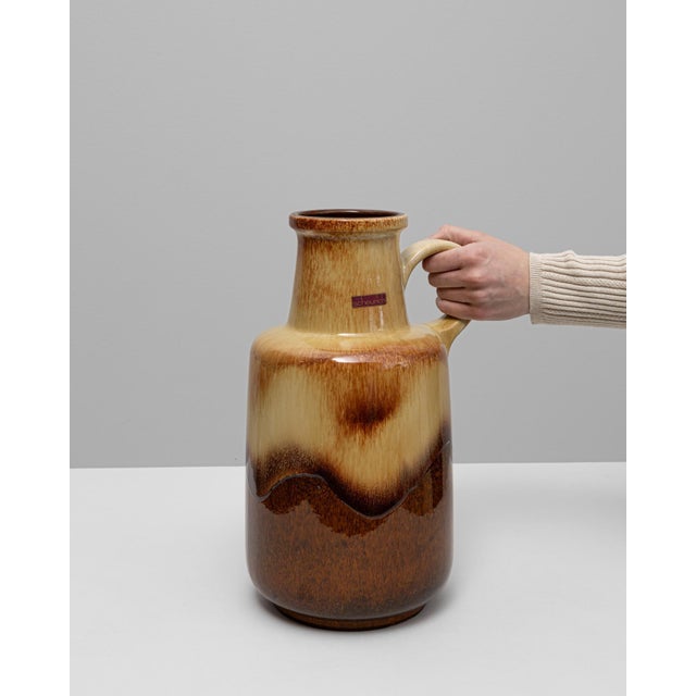 Mid-Century Modern 20th Century German 'W. Germany' Ceramic Vase For Sale - Image 3 of 18