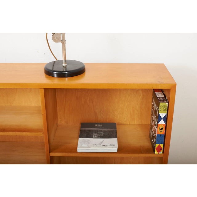 Shelf with Black Steel Legs and Birch Veneered Body For Sale - Image 3 of 15