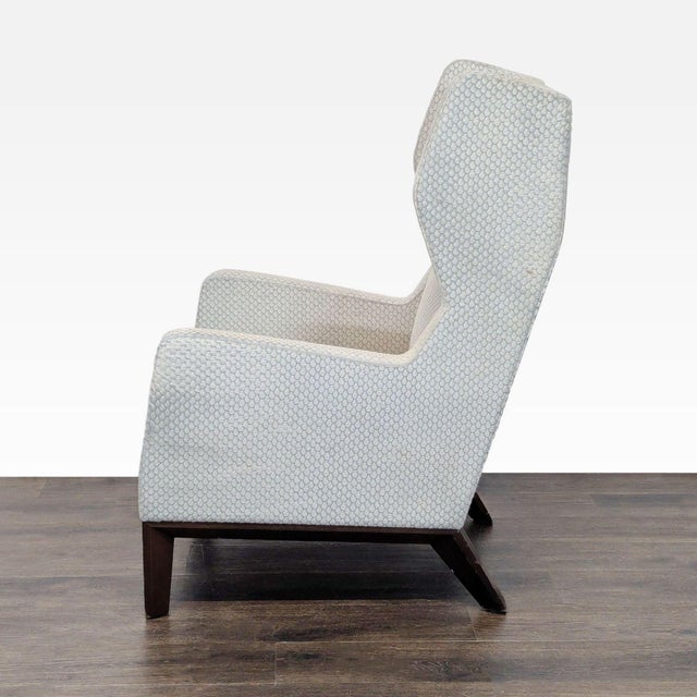 Modern Holly Hunt Modern Darder Wingback Lounge Chair in “Black Magic” Upholstery For Sale - Image 3 of 9