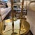 Metal 1960s Italian 2 Tier Round Brass and Glass Side Tables With Hoof Feet a Pair For Sale - Image 7 of 12