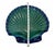 Coastal Vintage Portuguese Teal Ceramic Scallop Shell Serving Dish — Large 15" For Sale - Image 3 of 5