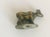 Antique Ancient bronze miniature sculpture of a cow. Netsuke collectible.