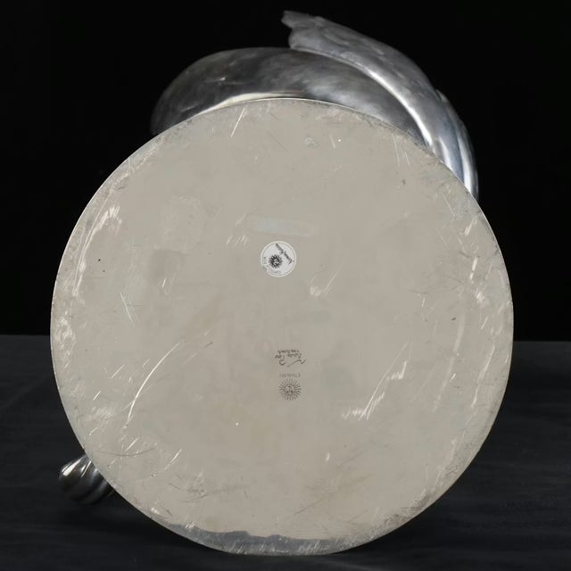 Silver Piero Figura Designed Wine Champagne Chiller Vase Centerpiece Neiman Marcus For Sale - Image 8 of 15