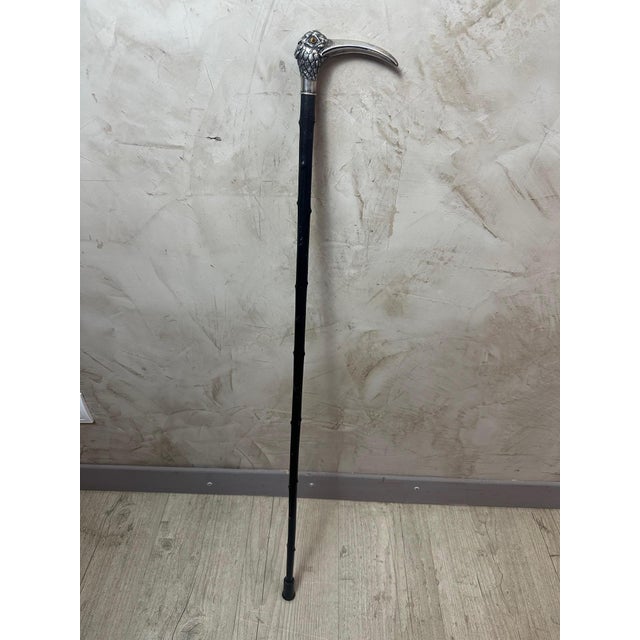 Silvered Bronze Walking Stick, 1900 For Sale - Image 10 of 10