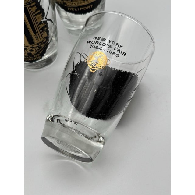 1960s 1964-65 New York World's Fair Iced Tea Glass Set of 8 Souvenir Glasses 14oz For Sale - Image 5 of 9