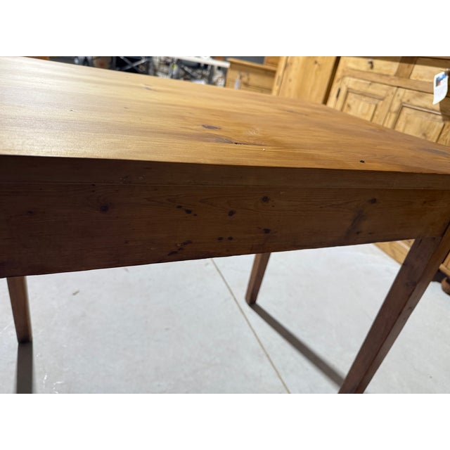 Antique Pine Table / Desk With Single Drawer From England For Sale - Image 10 of 18
