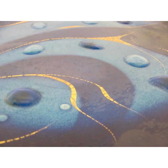 Mid-Century Modern 1970s Sascha Brastoff Copper Glass and Enamel Wall Plaque For Sale - Image 3 of 9