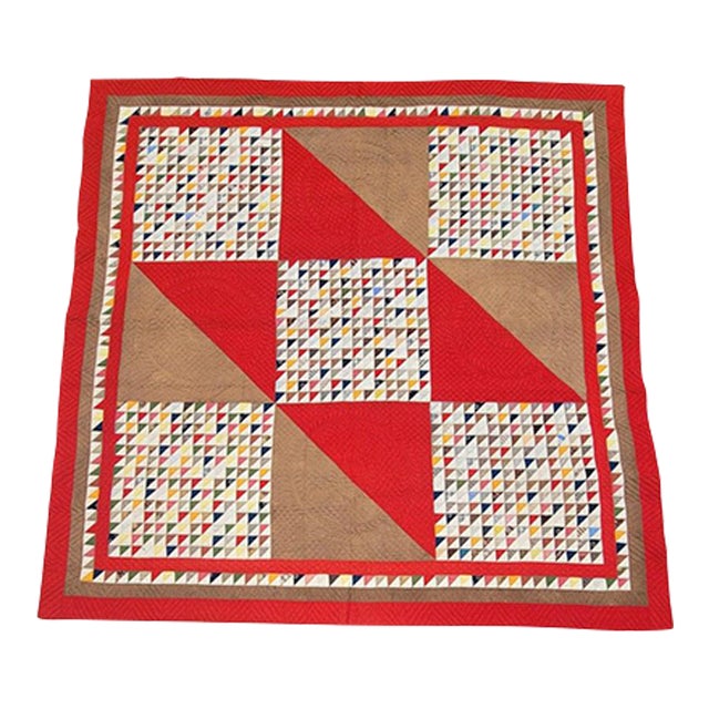 19th C Mini Pieced Birds in Flight Quilt For Sale