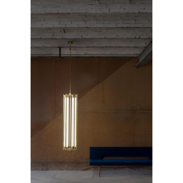 Brass Glass Tubes Pendant Light by Magic Circus Editions For Sale - Image 10 of 11