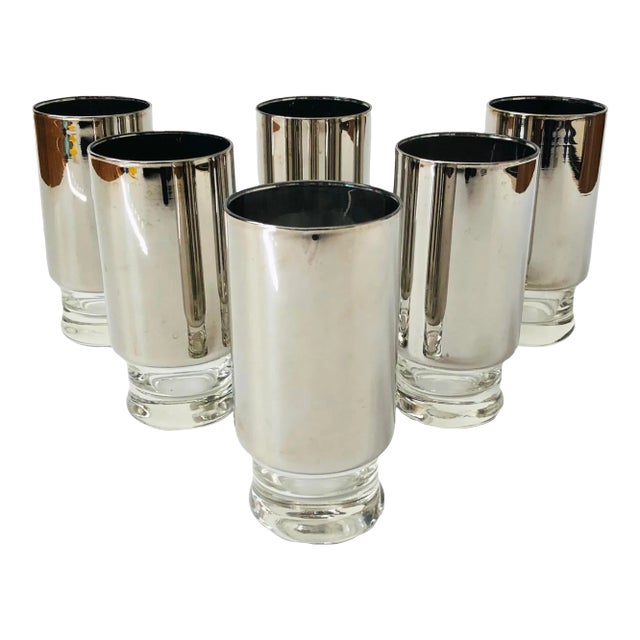 Mid Century Silver Tumblers Set of 6 Chairish