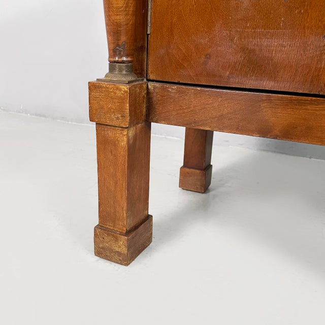 19th Century Empire Italian Bedside Tables in Wood, Set of 2 For Sale - Image 13 of 15
