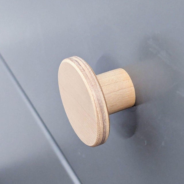 Ouef Merlin Three-Drawer Dresser in Blue and Natural Wood Finish For Sale - Image 9 of 11