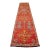 Antique Style Orange Runner Rug, Hand Knotted Turkish Carpet, 3x12 Vintage Area Rug, Rare Alien Motif Decor, Organic Modern Rug For Sale