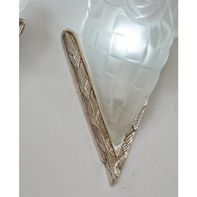 French Art Deco Wall Sconces by Jamain & Degue 1920s France - A Pair For Sale - Image 9 of 14