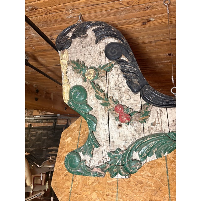 Red Cw Parker Style Dragon Carousel Chariot Panel For Sale - Image 8 of 12