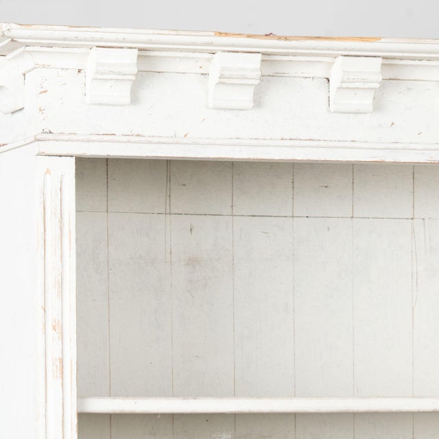 19th Century Large White Danish Bookcase Display Cabinet For Sale - Image 4 of 18