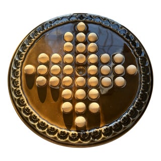 Vintage Ceramic Solitaire Game with Board by Bjorn Wiinblad for Rosenthal Studio Linie, 1979 For Sale