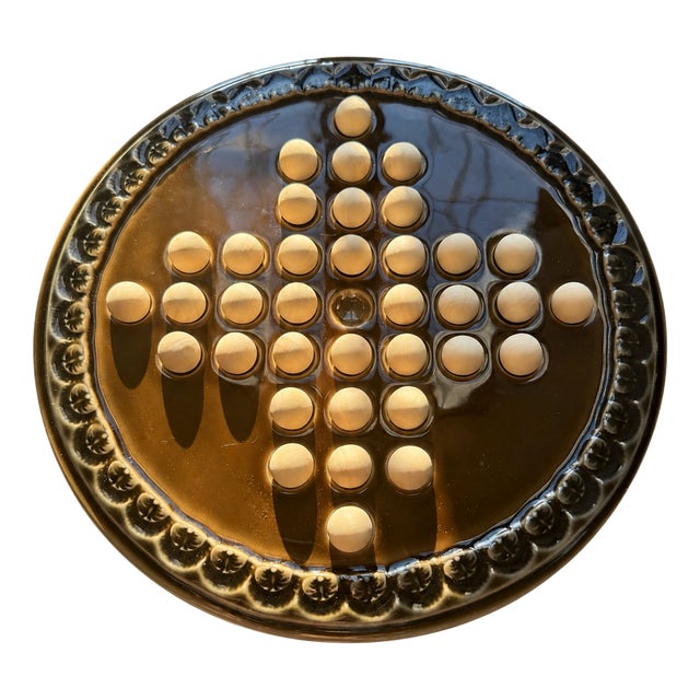 Vintage Ceramic Solitaire Game with Board by Bjorn Wiinblad for Rosenthal Studio Linie, 1979 For Sale