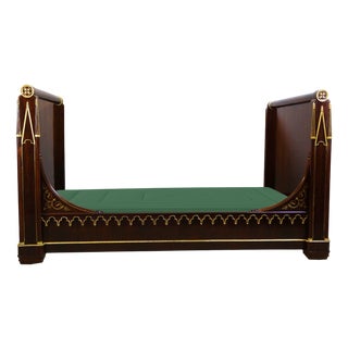 Antique Brown Wooden Sofabed For Sale