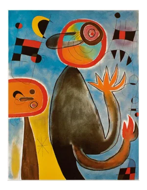 1996 After Joan Miro "In a Wheel of Fire", Second German Edition Poster