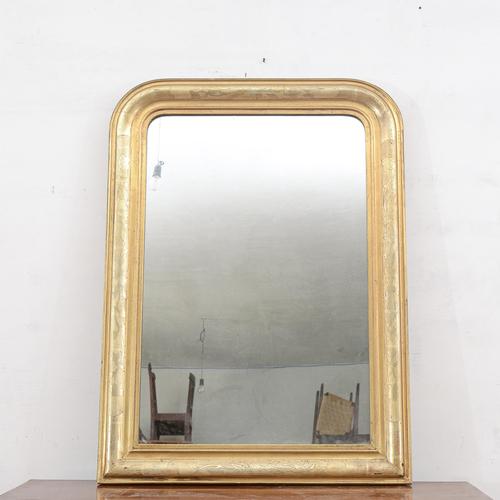 Gold Leaf Decorated Mirror For Sale - Image 9 of 9