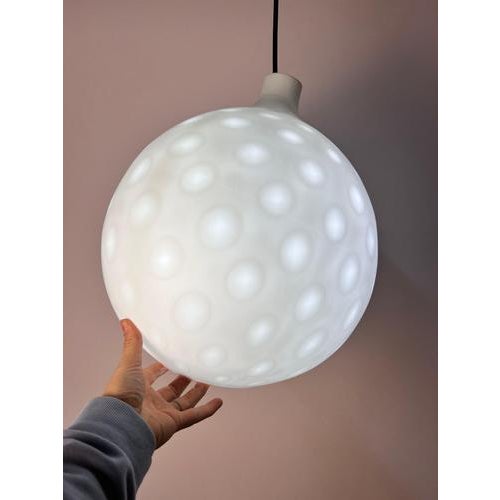 Como Pendant Lamp in Milk Glass by Aloys Gangkofner for Peill & Putzler For Sale - Image 3 of 11