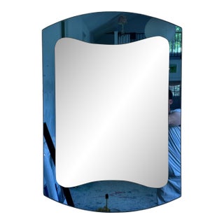 Fontana Arte Blue Glass Mirror For Sale