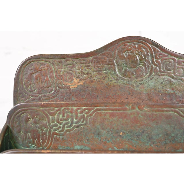 Tiffany Studios Tiffany Studios New York Zodiac Patinated Bronze Letter Rack, Circa 1910 For Sale - Image 4 of 12