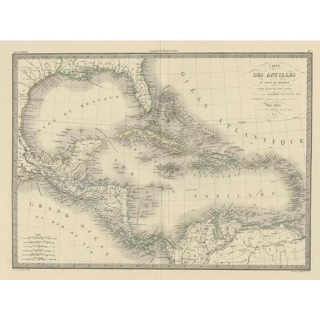 Antique map titled 'Map of the Antilles of the Gulf of Mexico'. Map of the Antilles. This map originates from 'Atlas...