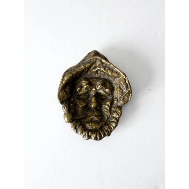 Vintage 1967 brass ashtray by Michigan artist Miner “Mike” Keeler. A substantial, heavy-cast piece with finely detailed...