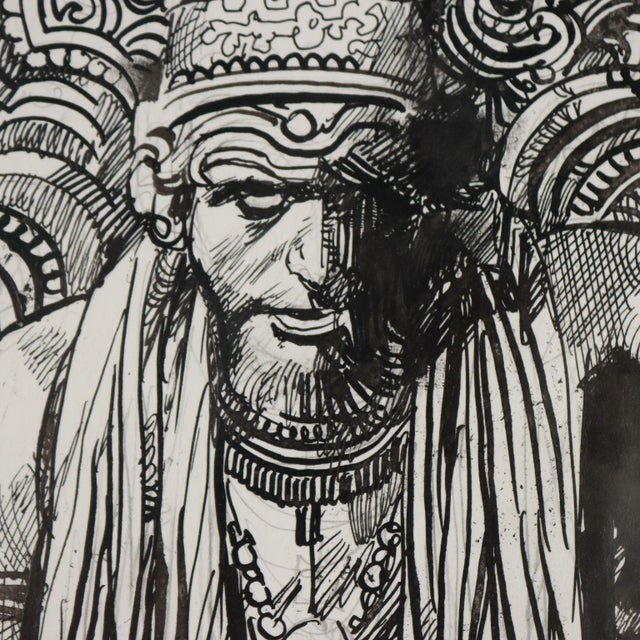 Sergio Toppi, Figurative Composition, Mixed Media on Paper For Sale - Image 5 of 11