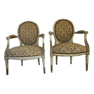 Louis XVI Armchairs, 1900s, Set of 2 For Sale