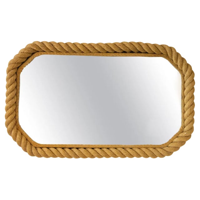 French Octogonal Mirror by Charlotte Perriand for Audoux & Minet, 1950s For Sale