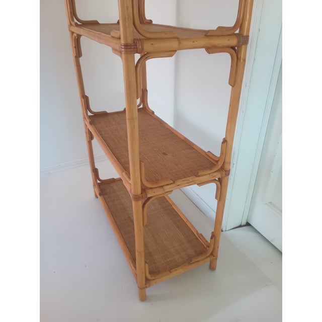 Vintage Large Bamboo Shelf For Sale - Image 14 of 15