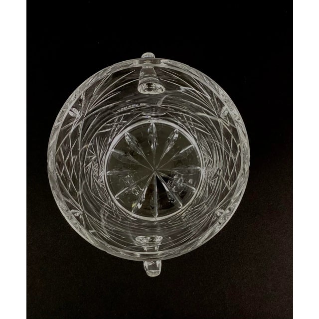1980s Large Cut Crystal Handled Ice Bucket For Sale - Image 6 of 8