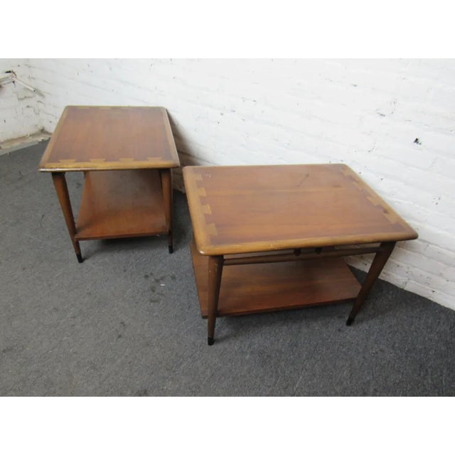 Lane Furniture Pair of Vintage Lane Acclaim Tables by Andre Bus For Sale - Image 4 of 10