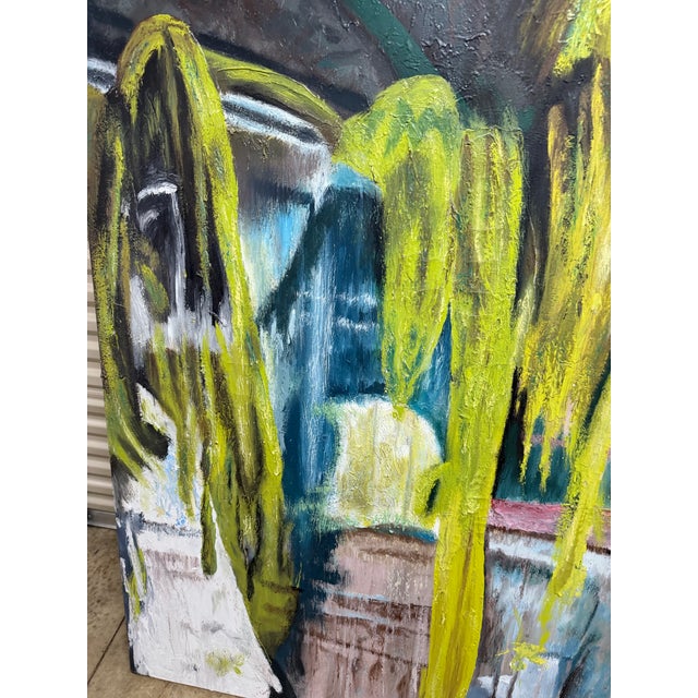 Orginal Expressionist and Abstract Oil Painting by A. Murrell 60x60 For Sale - Image 4 of 5
