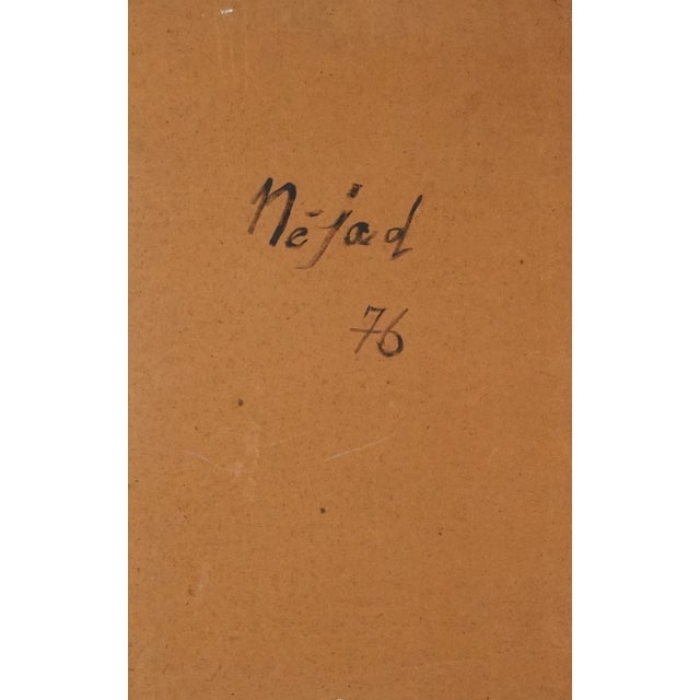 Nejad Devrim, Abstract Composition, 1970s, Oil Painting For Sale - Image 4 of 5