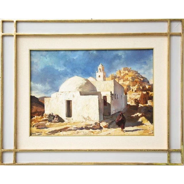 Unknown - Tunisian Landscape - Oil Painting - 1994 For Sale - Image 3 of 3