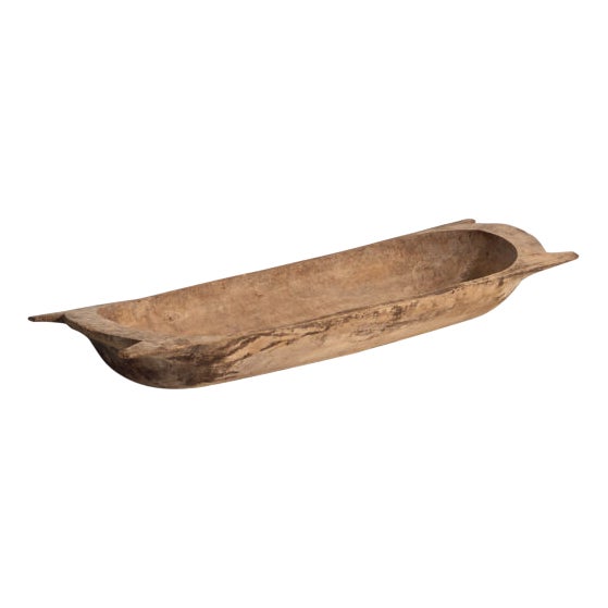 Antique Oval Wooden Bowl For Sale